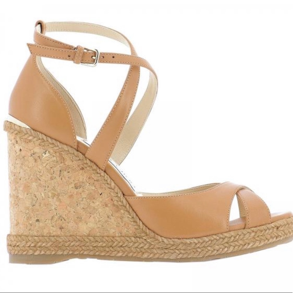 Jimmy Choo Tan Wedges - Picture 3 of 9